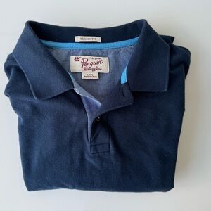 Mens short sleeve navy polo shirt
